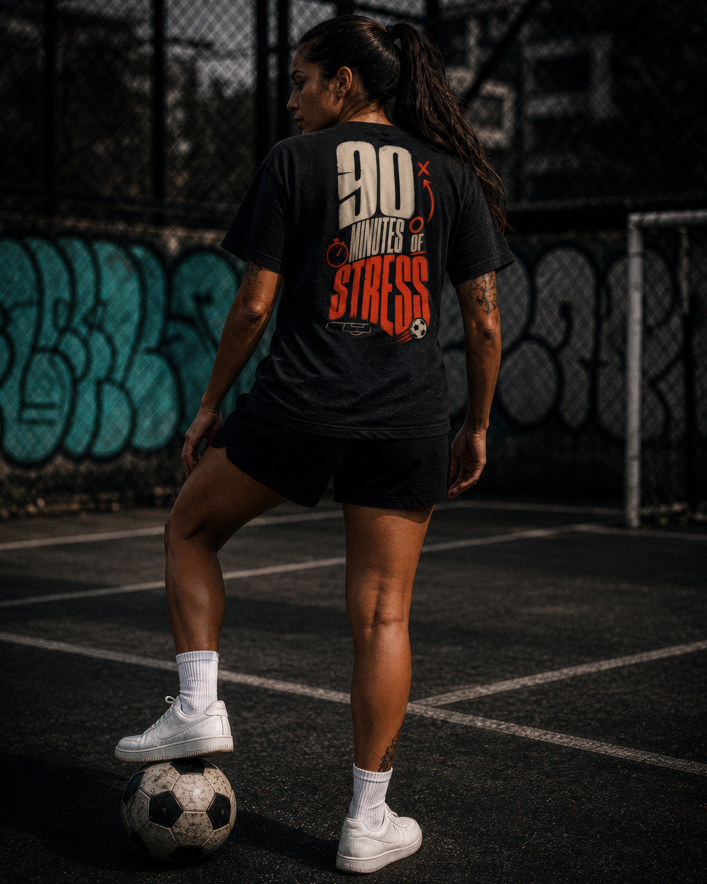 Soccer Tee - "90 minutes of stress" - #Soccerlife