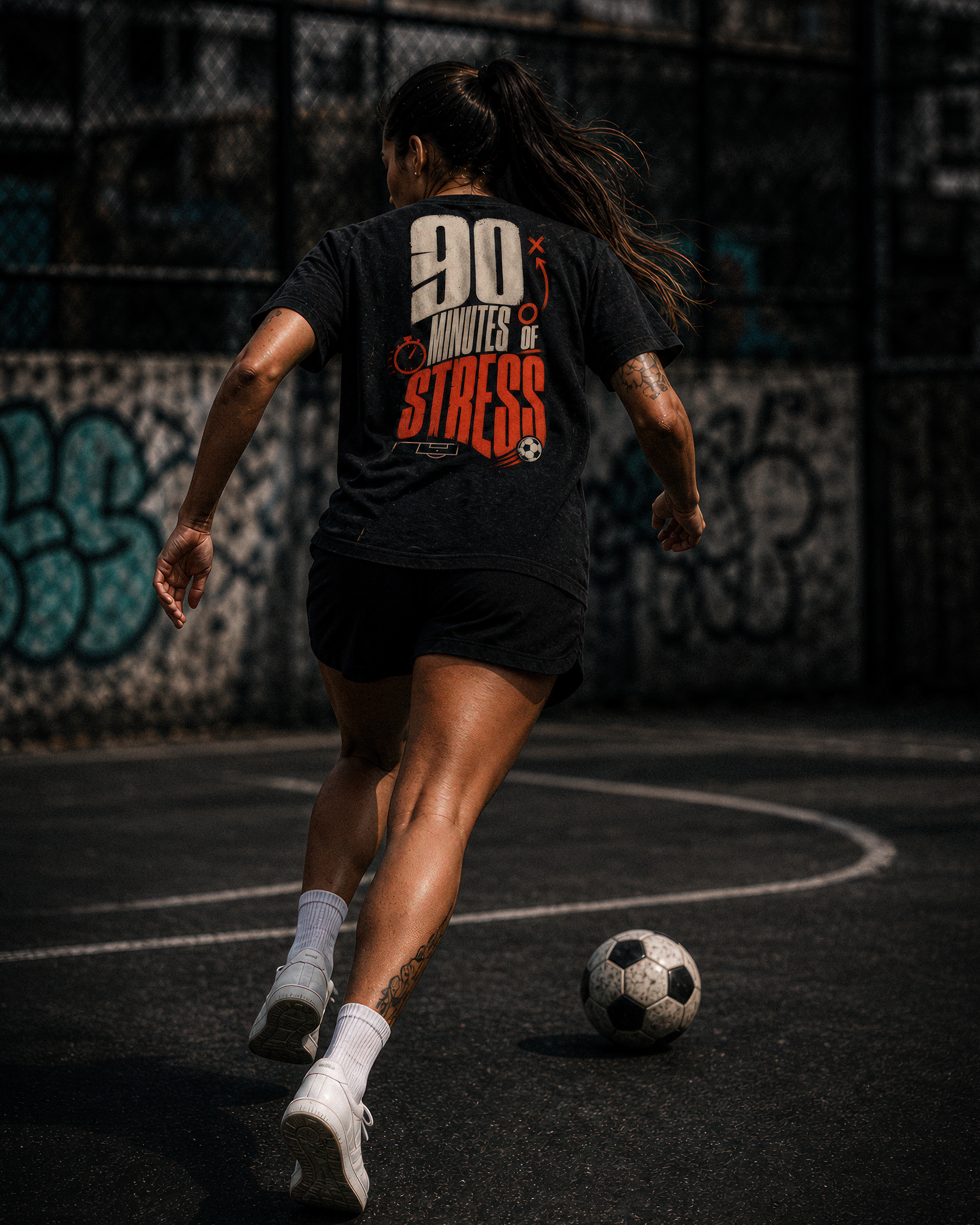Soccer Tee - "90 minutes of stress" - #Soccerlife