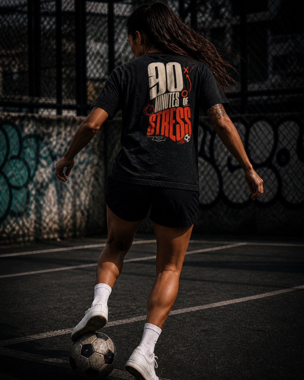 Soccer Tee - "90 minutes of stress" - #Soccerlife