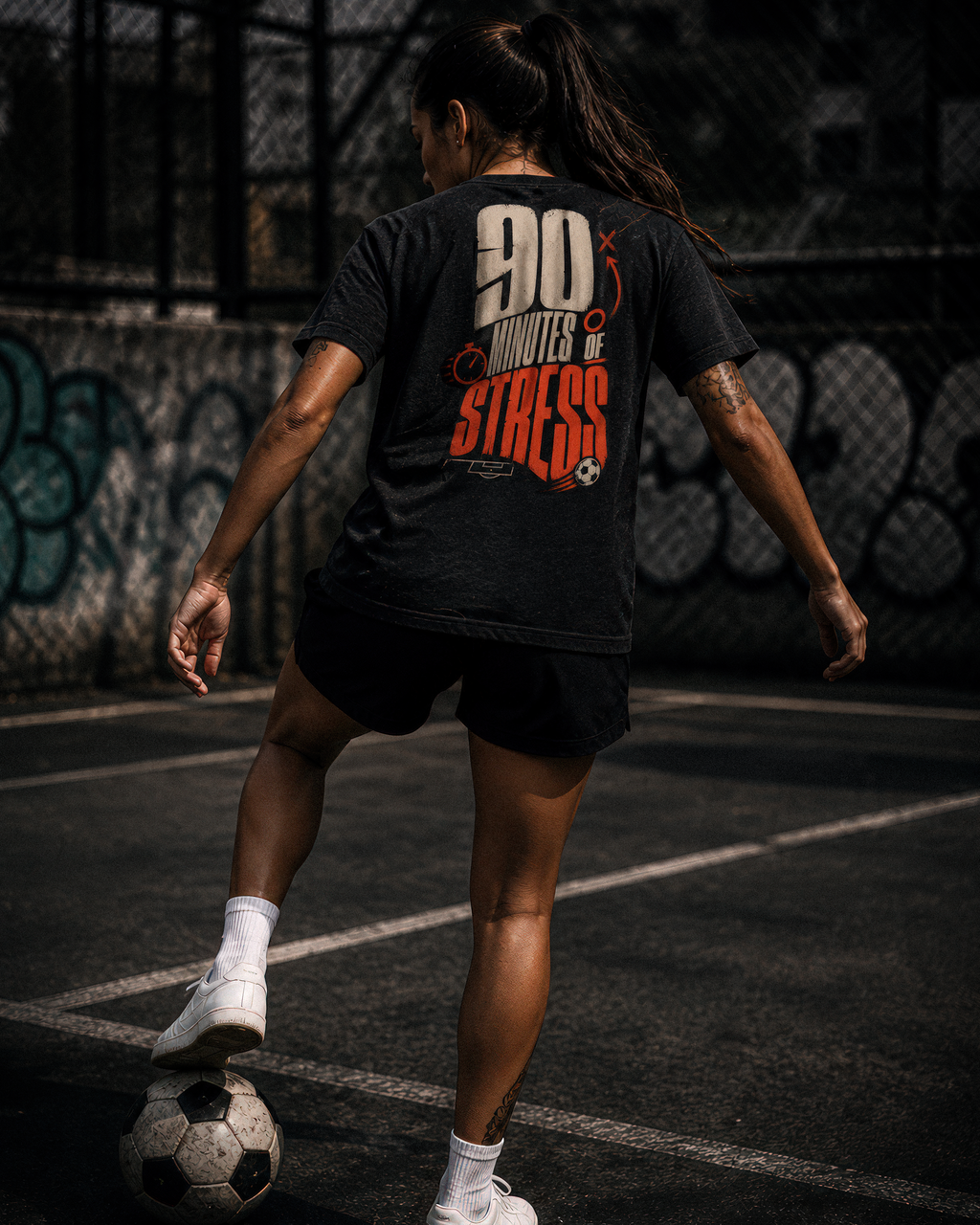 Soccer Tee - "90 minutes of stress" - #Soccerlife