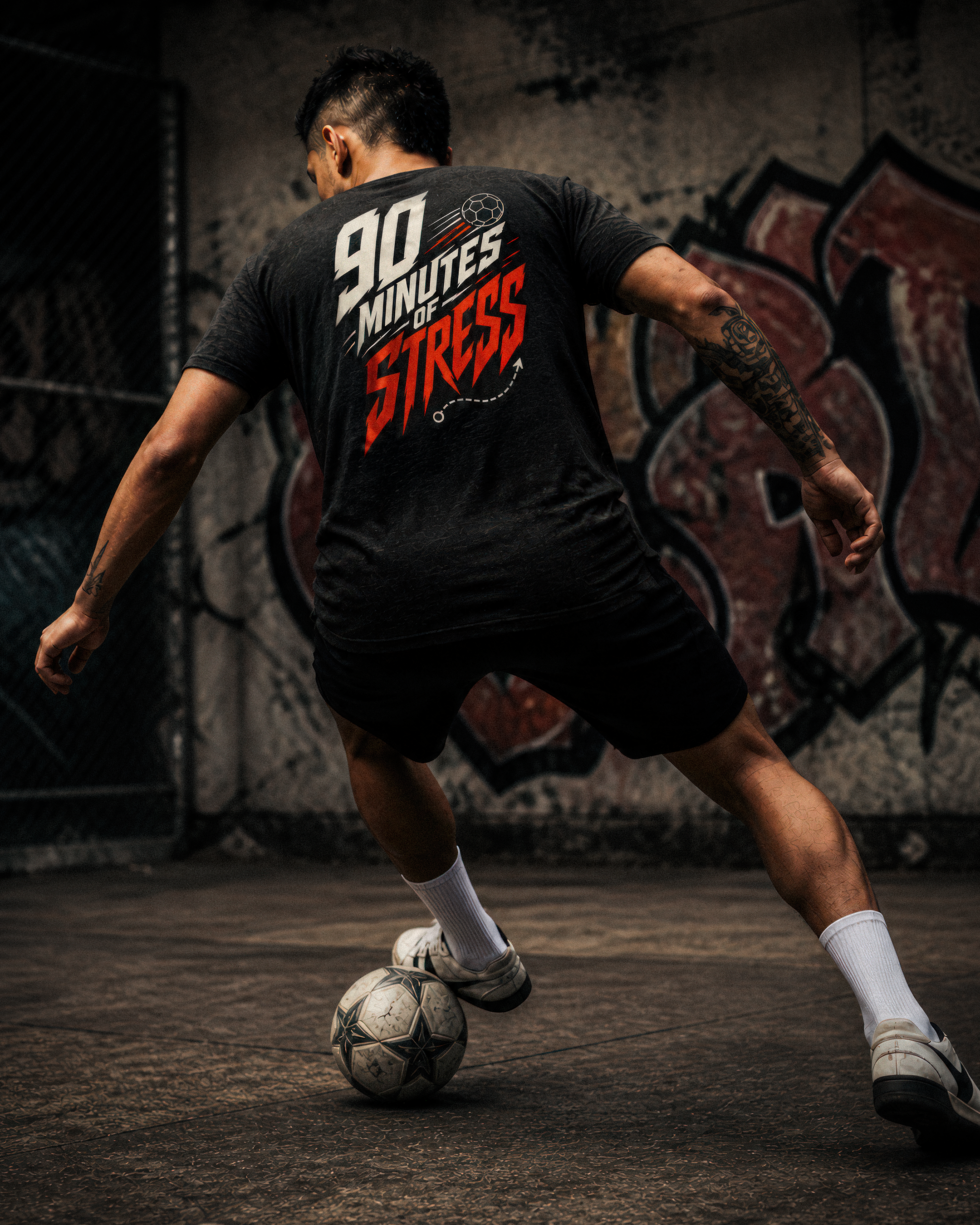 Soccer Tee - "90 Minutes of Stress" - #Soccerlife