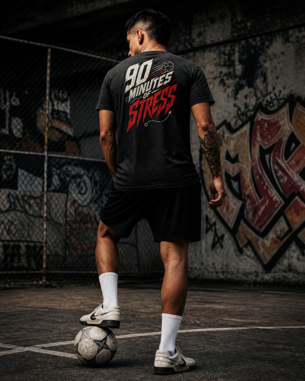 Soccer Tee - "90 Minutes of Stress" - #Soccerlife