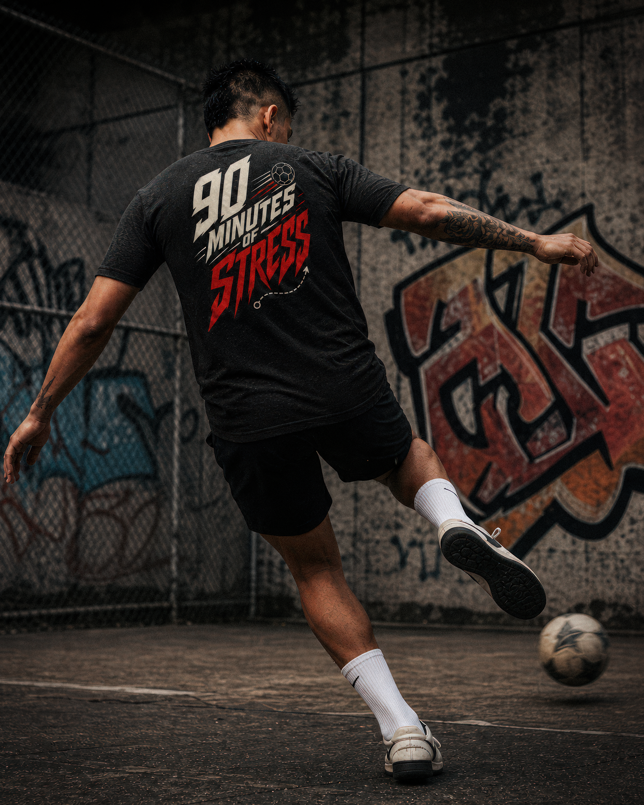 Soccer Tee - "90 Minutes of Stress" - #Soccerlife