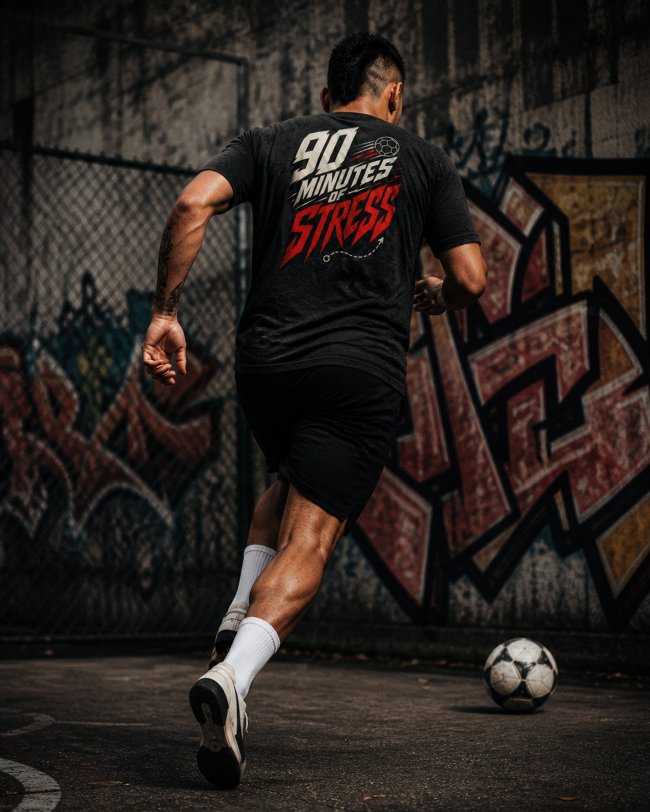 Soccer Tee - "90 Minutes of Stress" - #Soccerlife