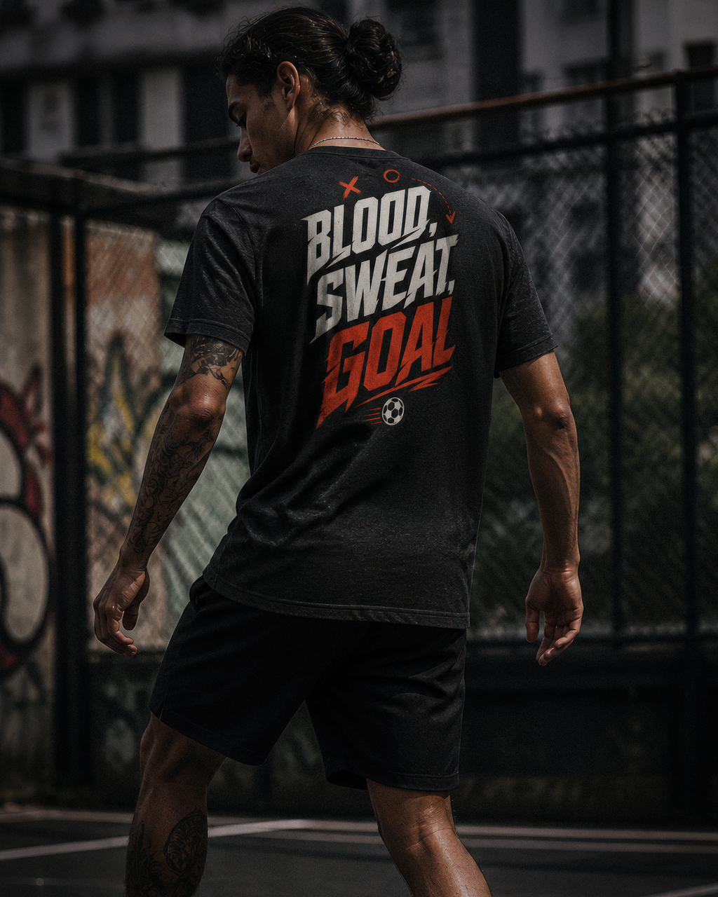Soccer Tee - "Blood, sweat, goal" - #Soccerlife