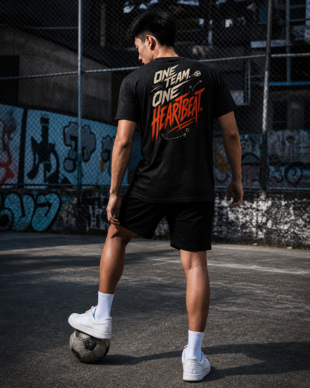 Soccer Tee - "One Team, one Heartbeat" - #Soccerlife
