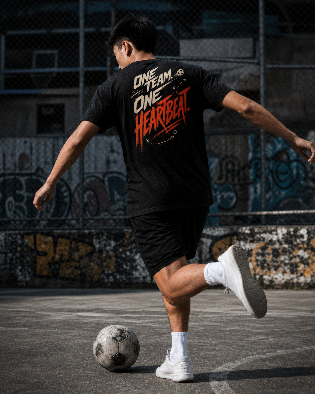 Soccer Tee - "One Team, one Heartbeat" - #Soccerlife
