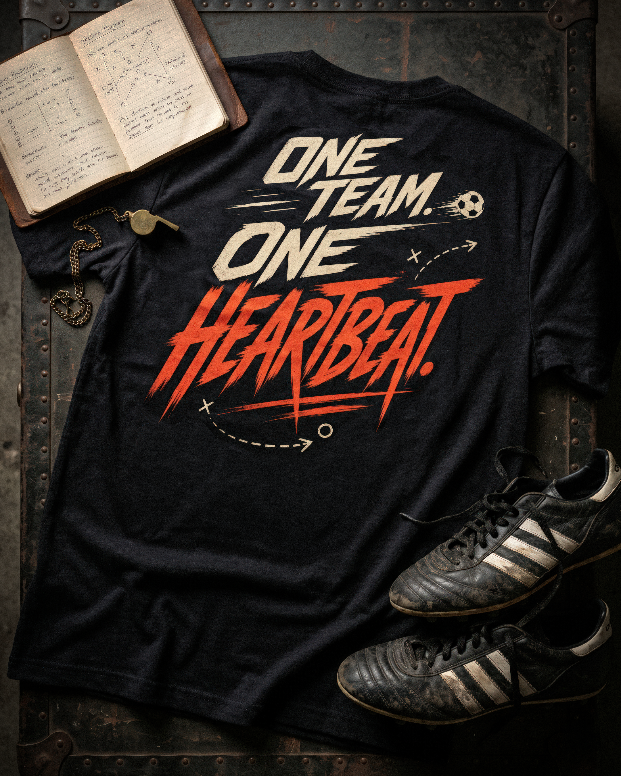 Soccer Tee - "One Team, one Heartbeat" - #Soccerlife