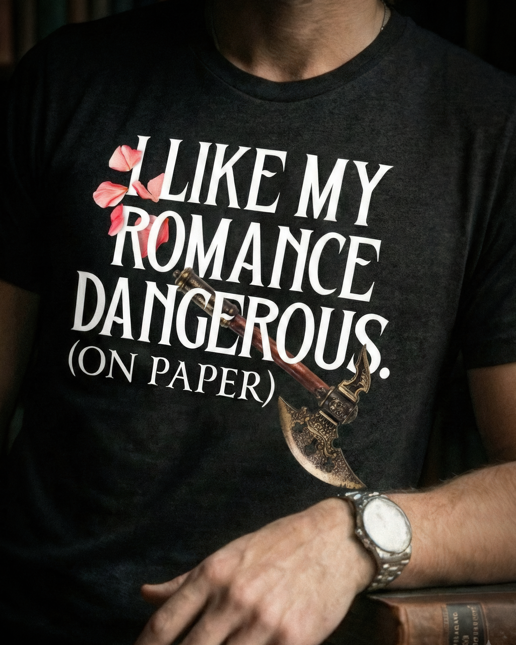 Romantasy Tee - "I Like My Romance Dangerous (on paper)" - #BookTok