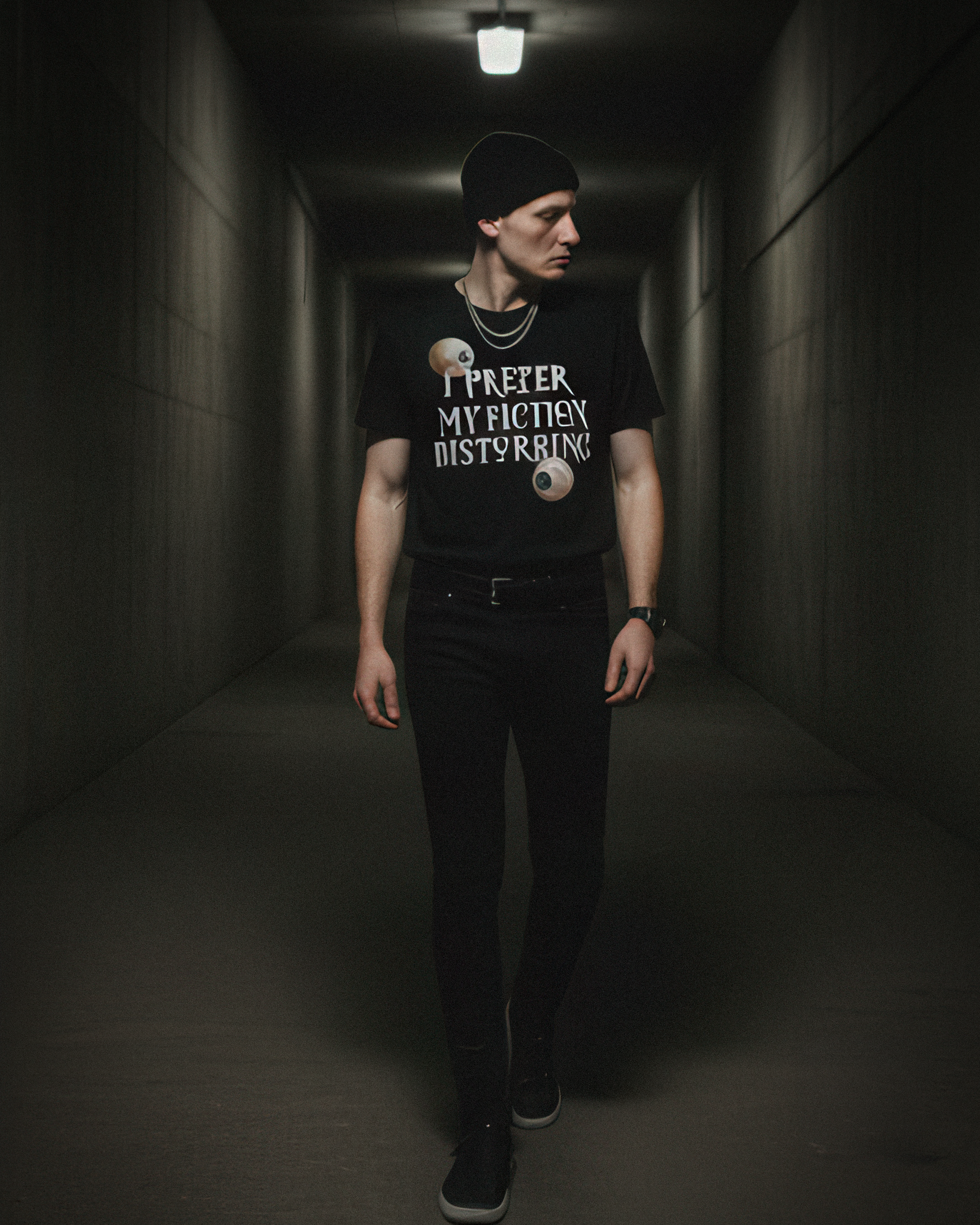 Horror Tee - "I prefer my fiction disturbing" - #Horror