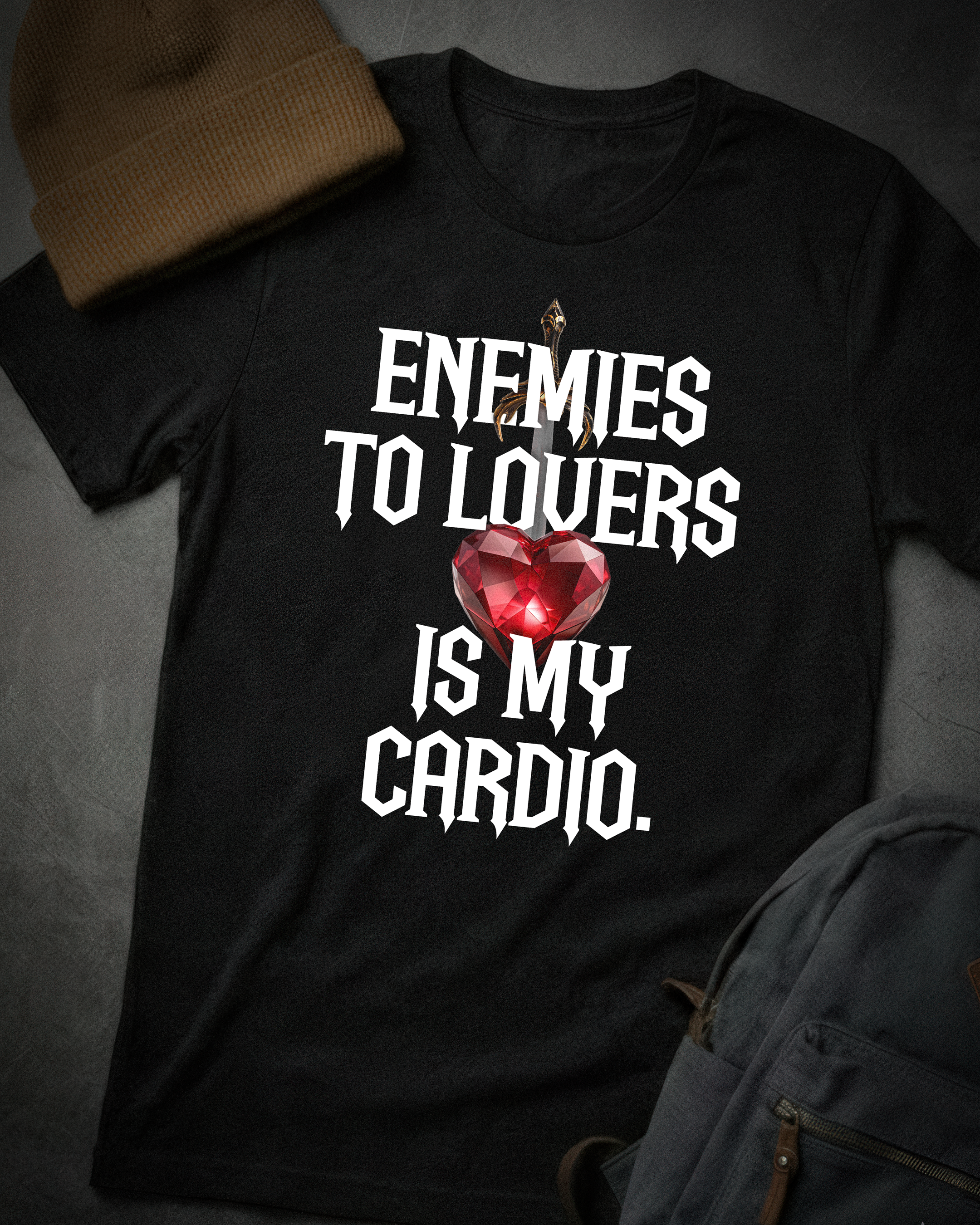 Romantasy Tee - "Enemies To Lovers Is My Cardio" - #BookTok