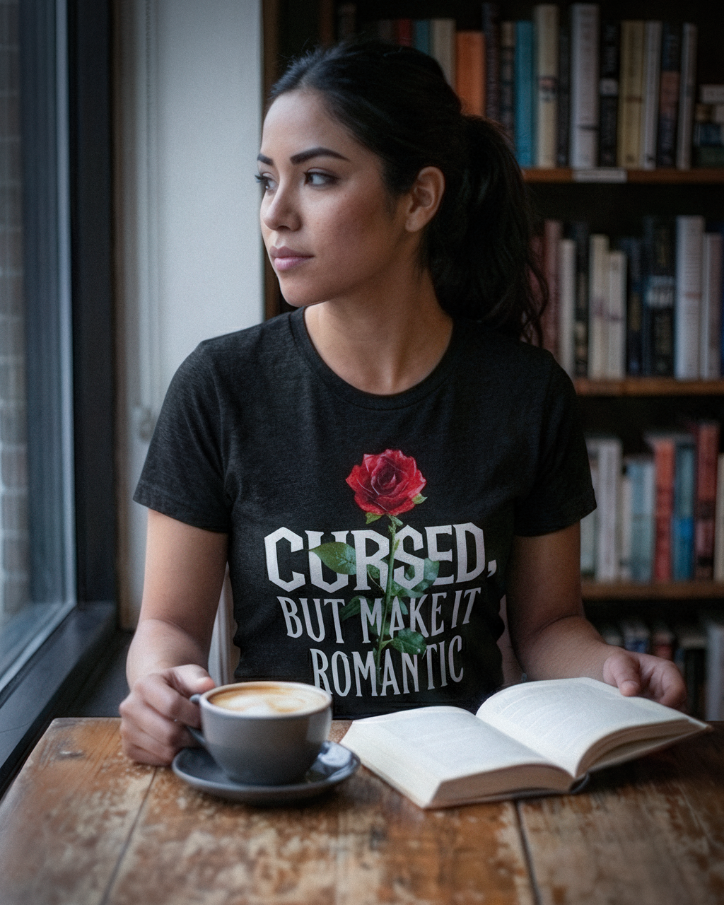 Romantasy Tee - "Cursed, but make it romantic" - #BookTok