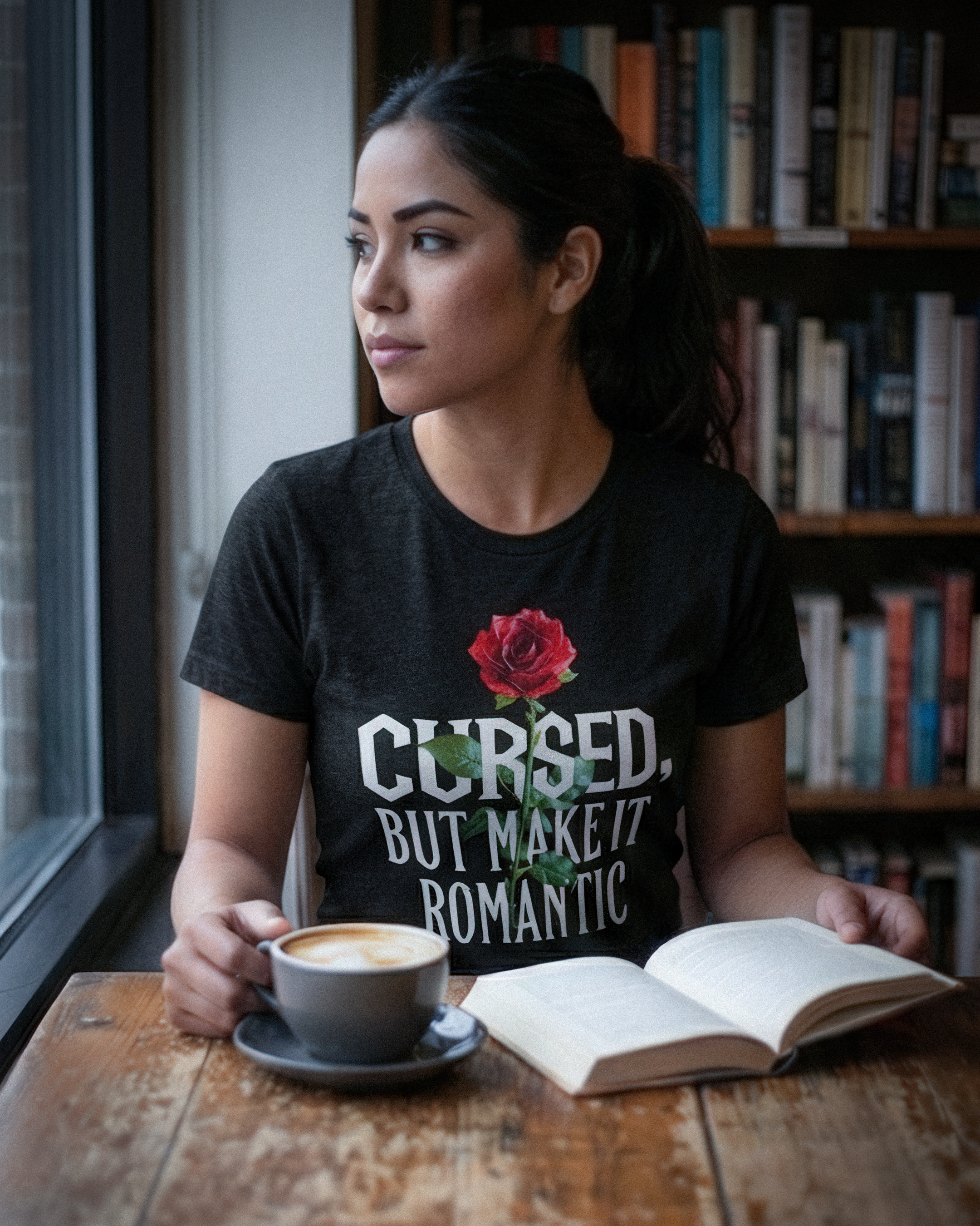 Romantasy Tee - "Cursed, but make it romantic" - #BookTok