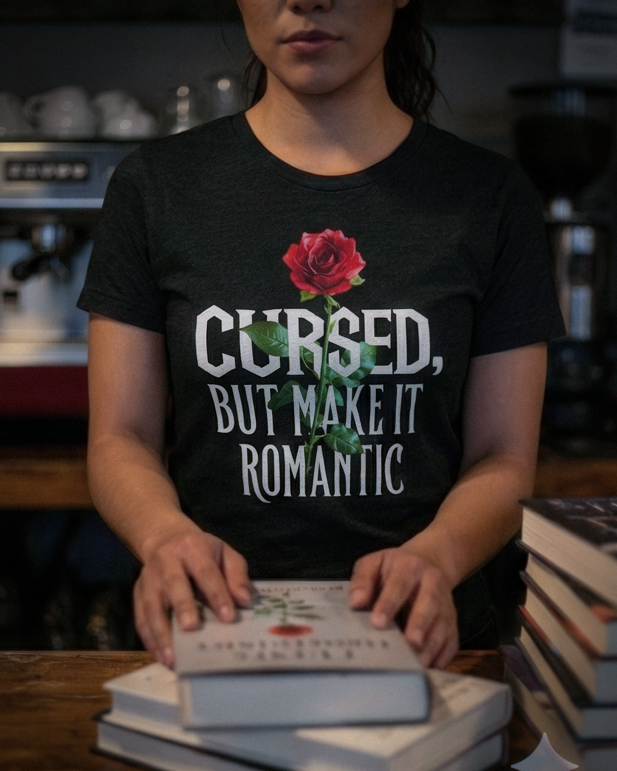 Romantasy Tee - "Cursed, but make it romantic" - #BookTok